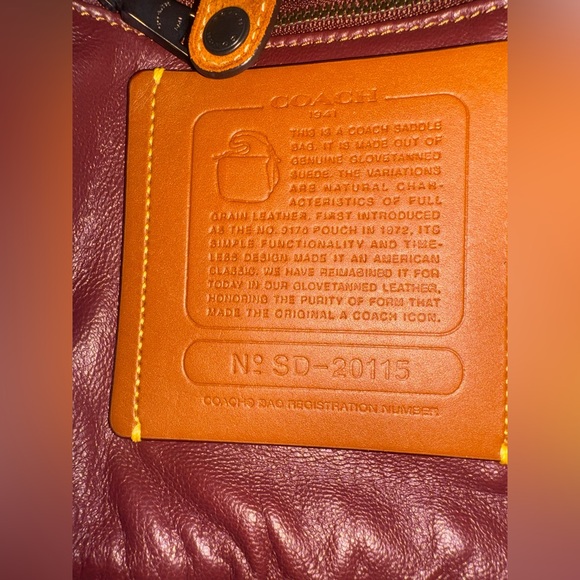 COACH 1941 Suede Western Rivet Saddle Bag 23 - Picture 12 of 15